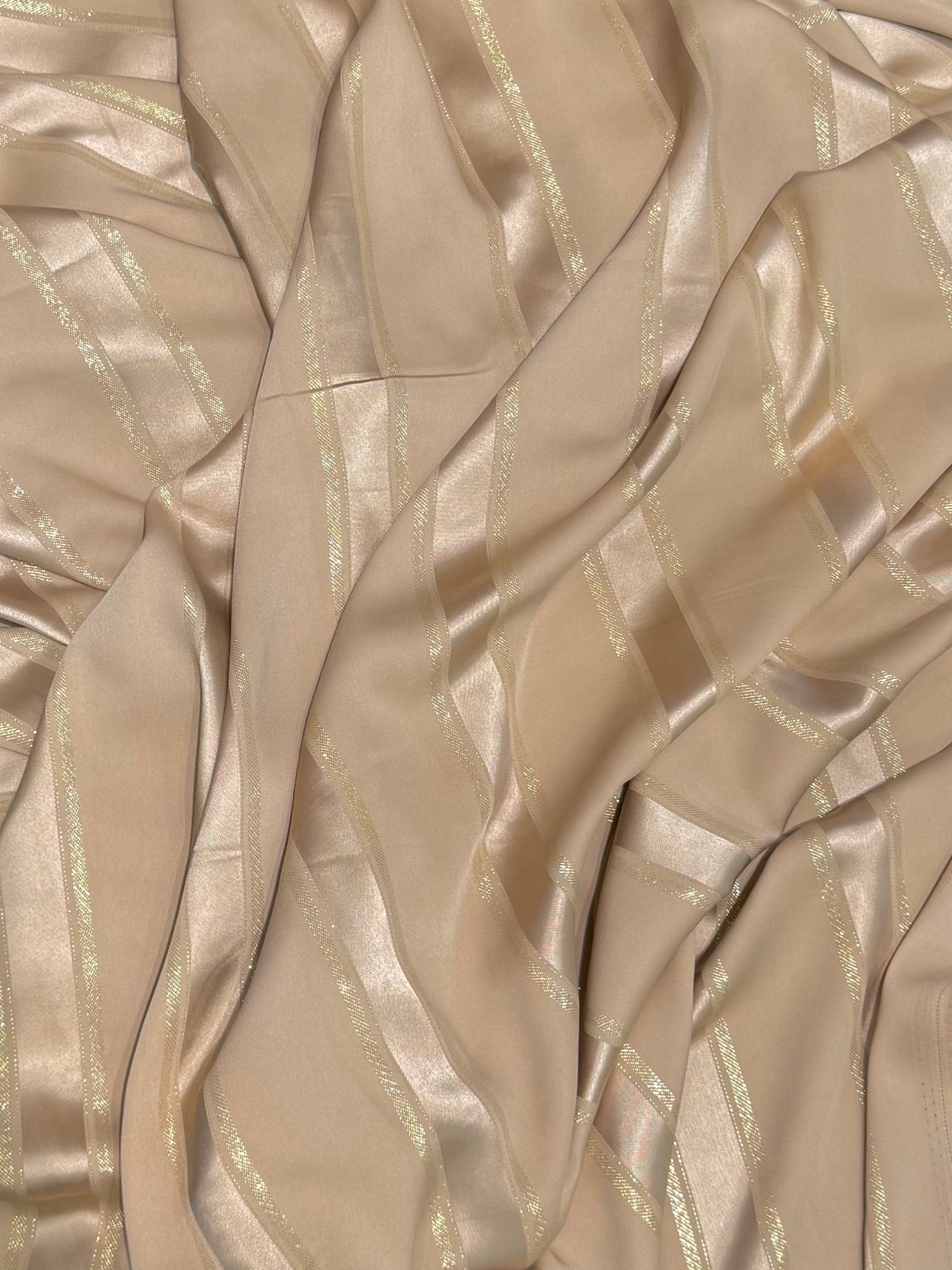 Tissu crepe jellaba métallisé