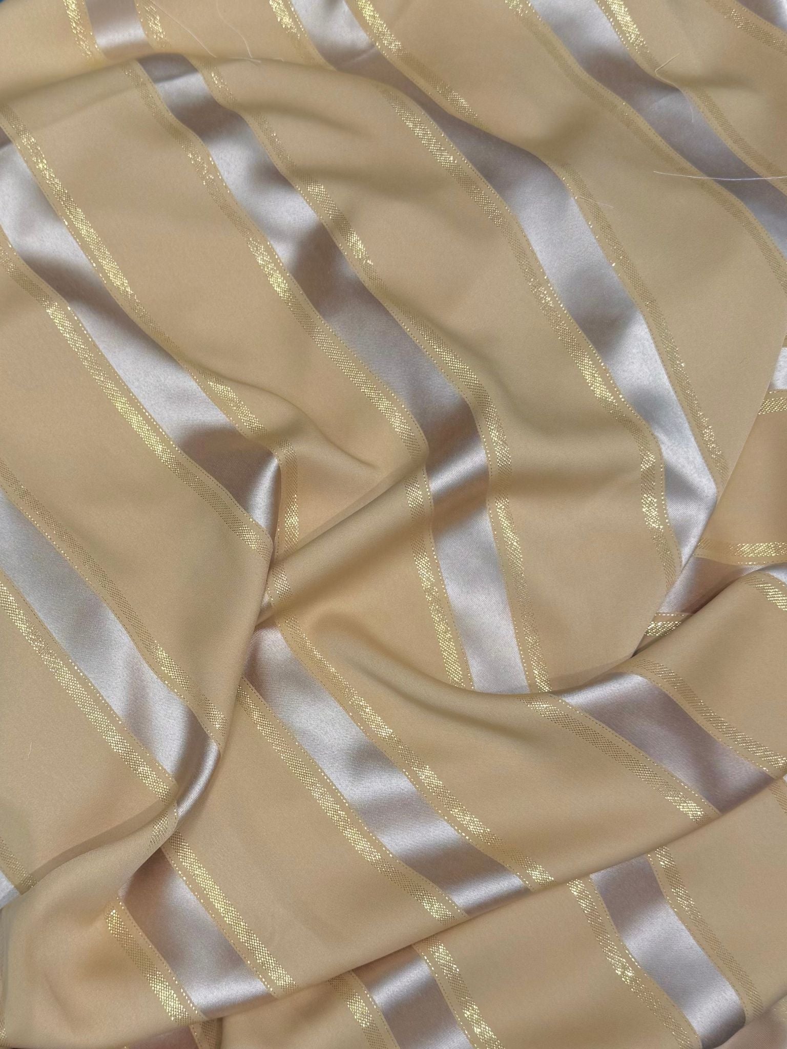 Tissu crepe jellaba métallisé