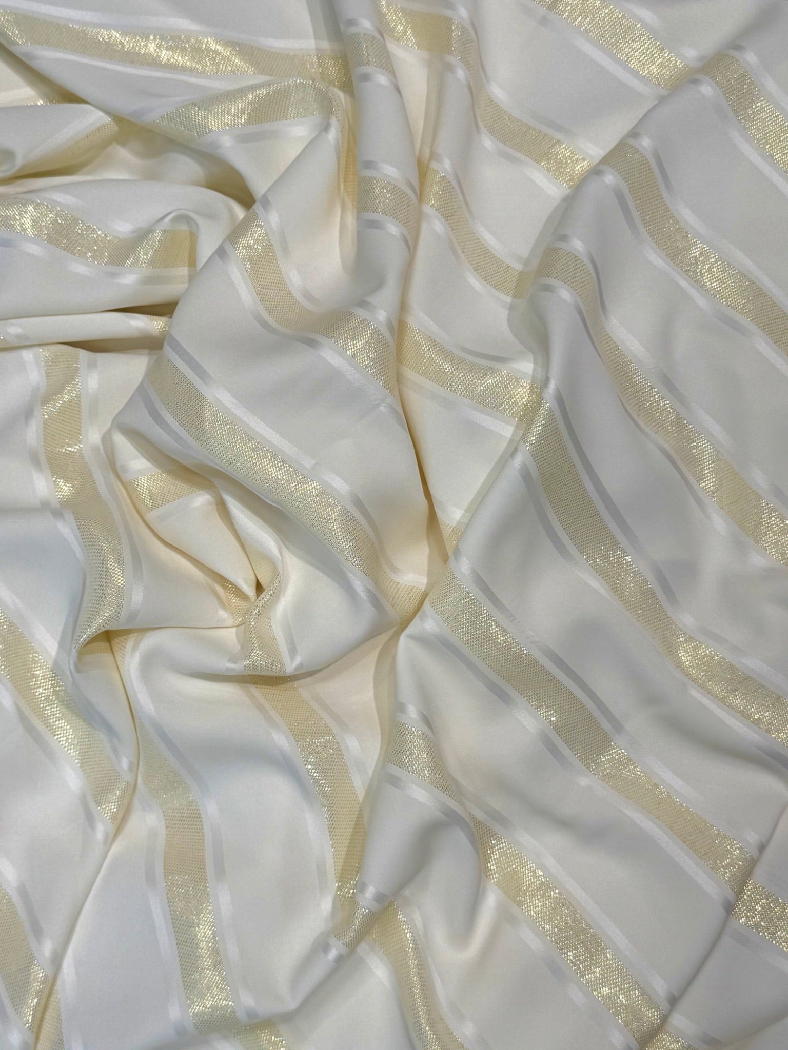Tissu crepe jellaba métallisé