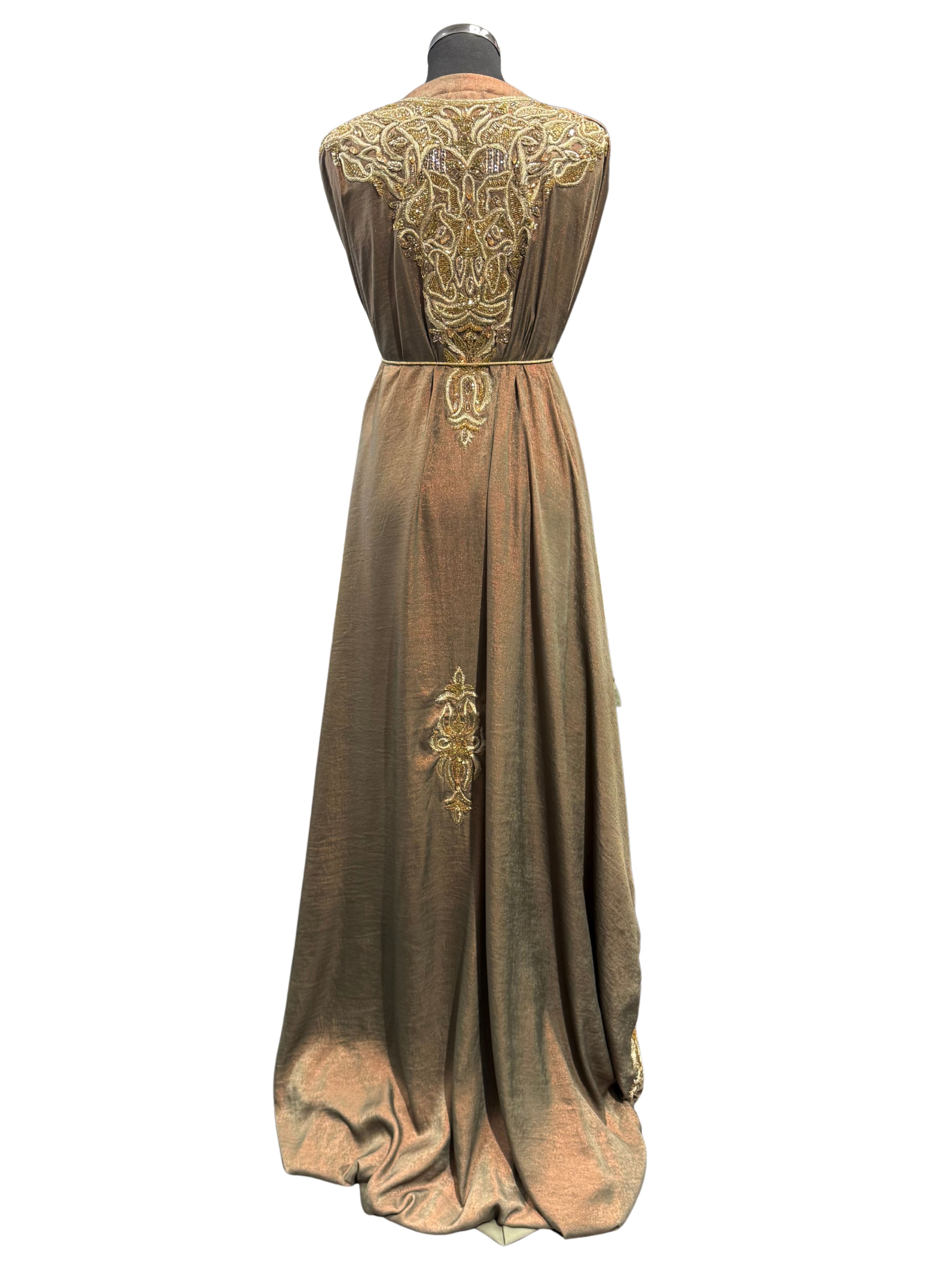 Caftan fabric eucalyptus green