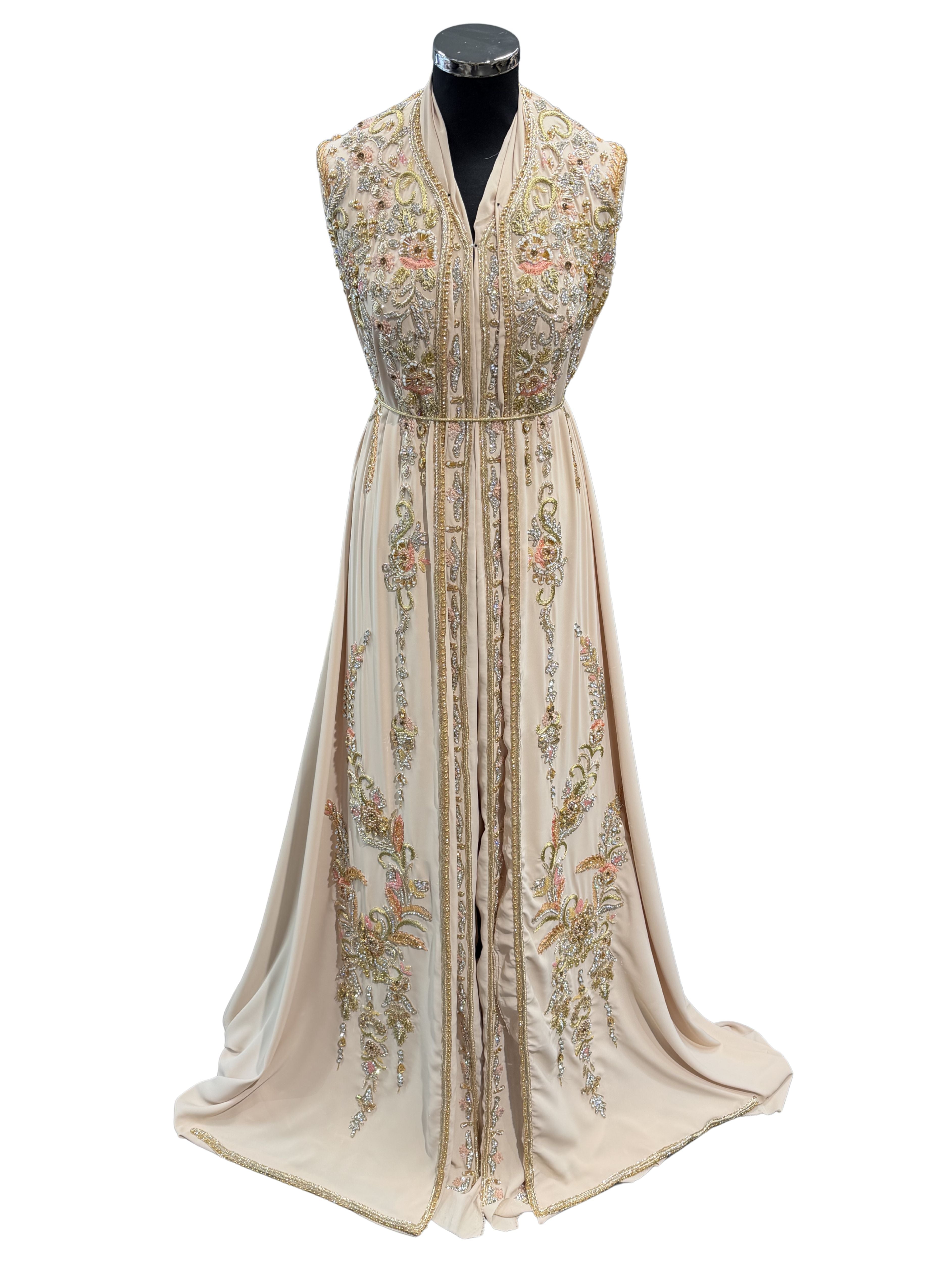 Caftan stof lichtzalm