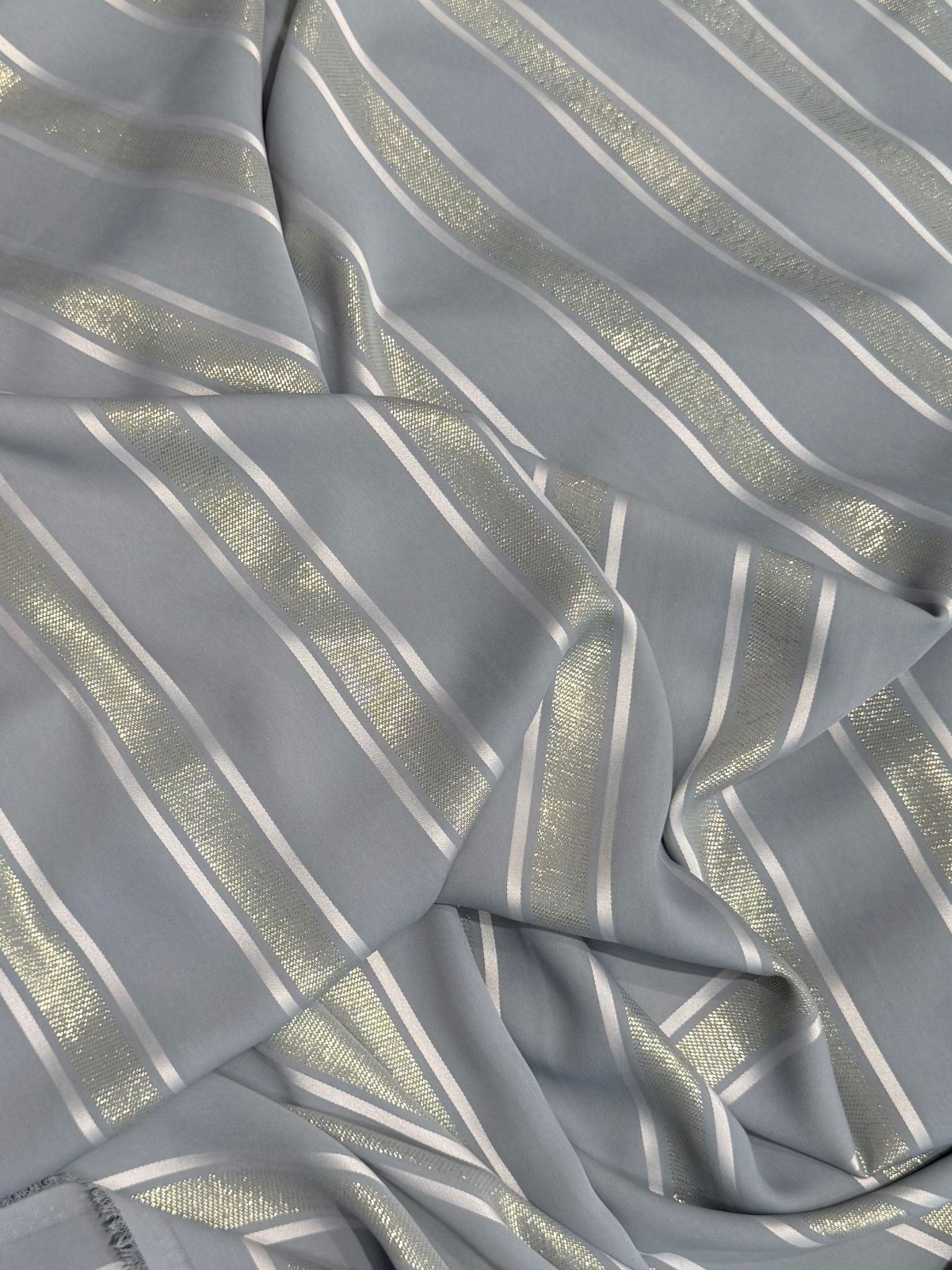 Tissu crepe jellaba métallisé