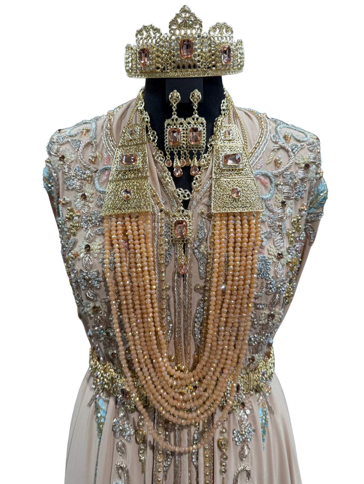 Parure De Bijoux Femme Dorée NEPTUNE - Collier Et Boucles D'oreilles En Cristal - Neuf Avec étiquettes