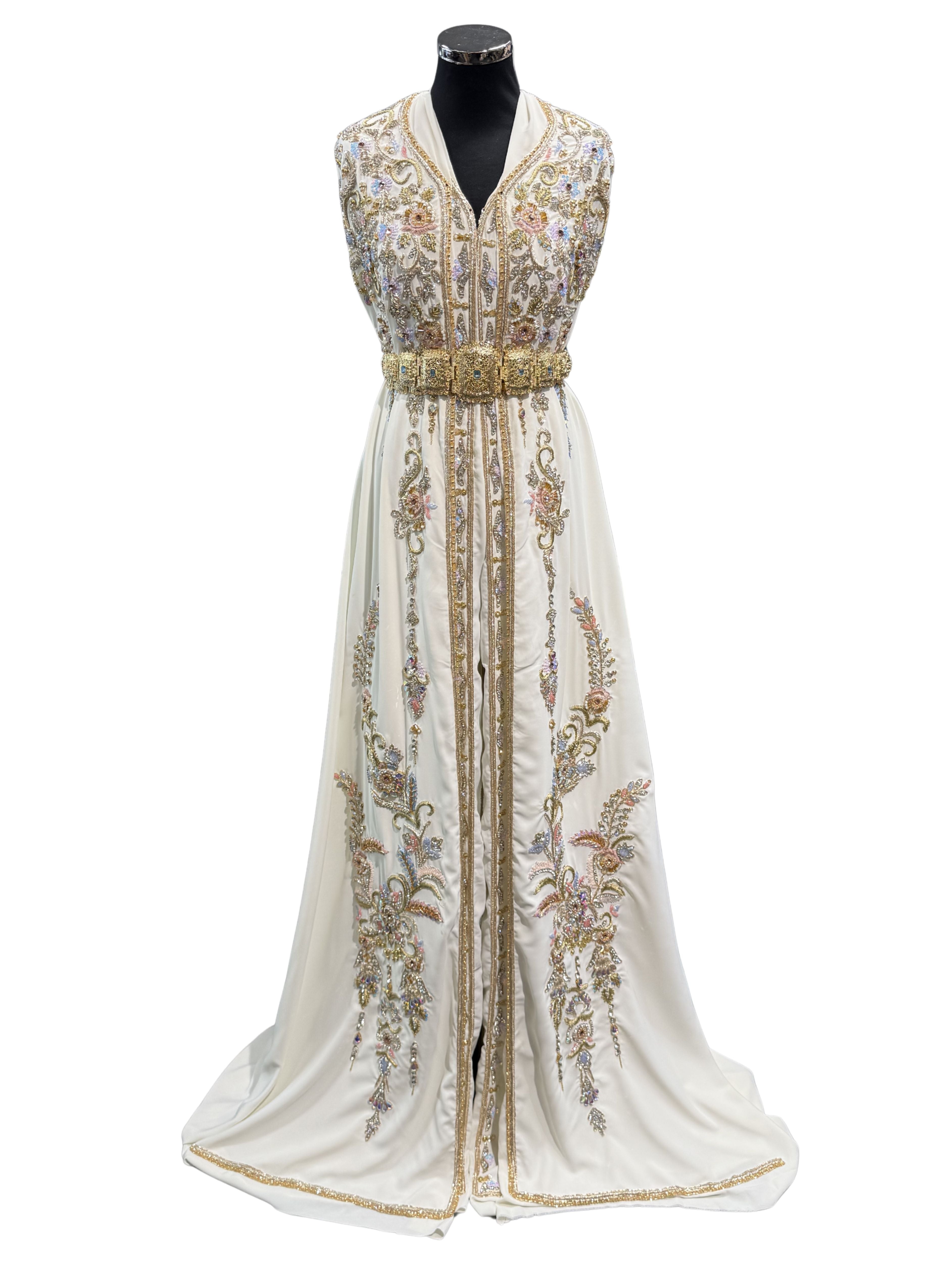 Kaftan-Stoff Creme