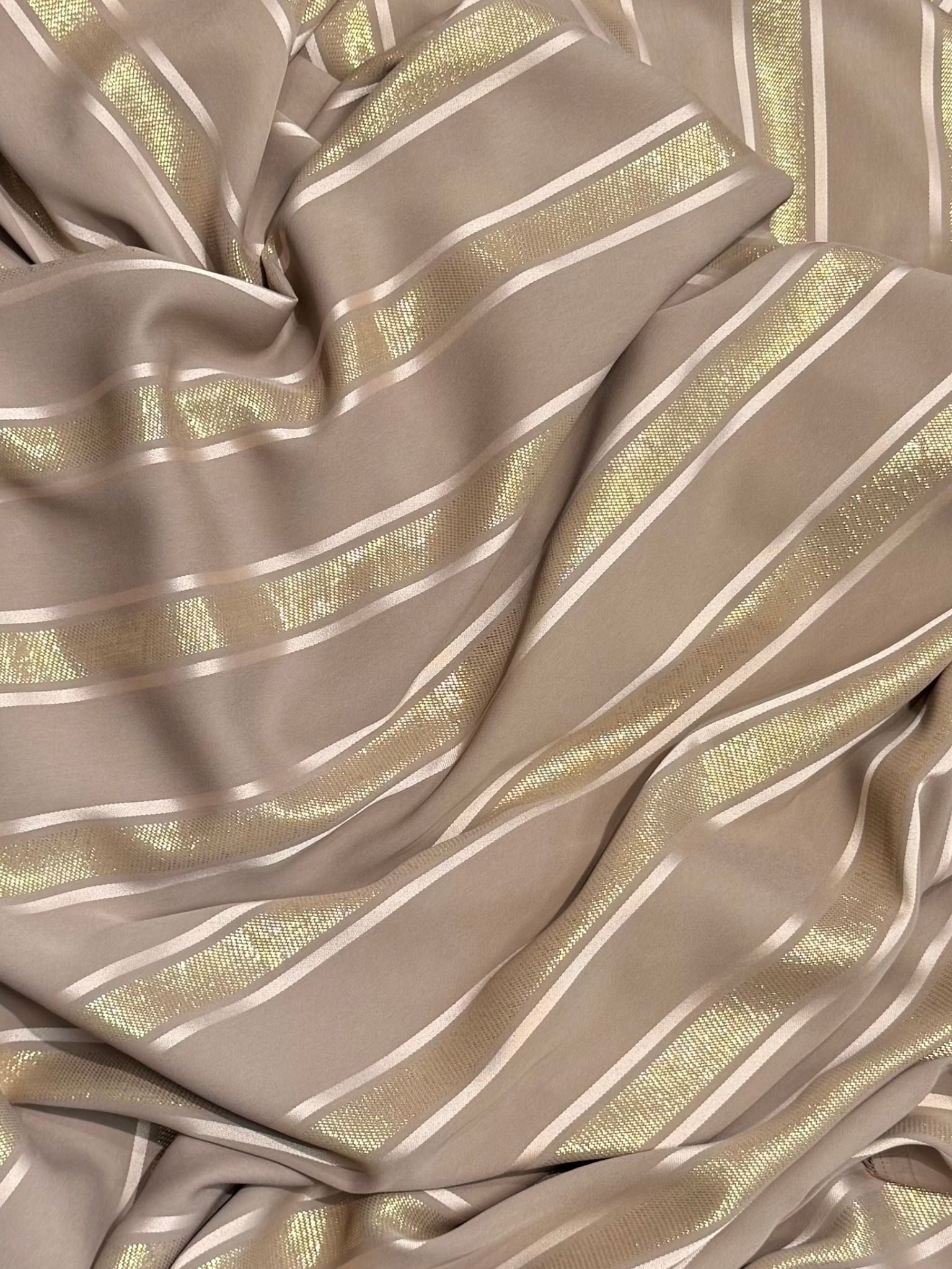 Tissu crepe jellaba métallisé