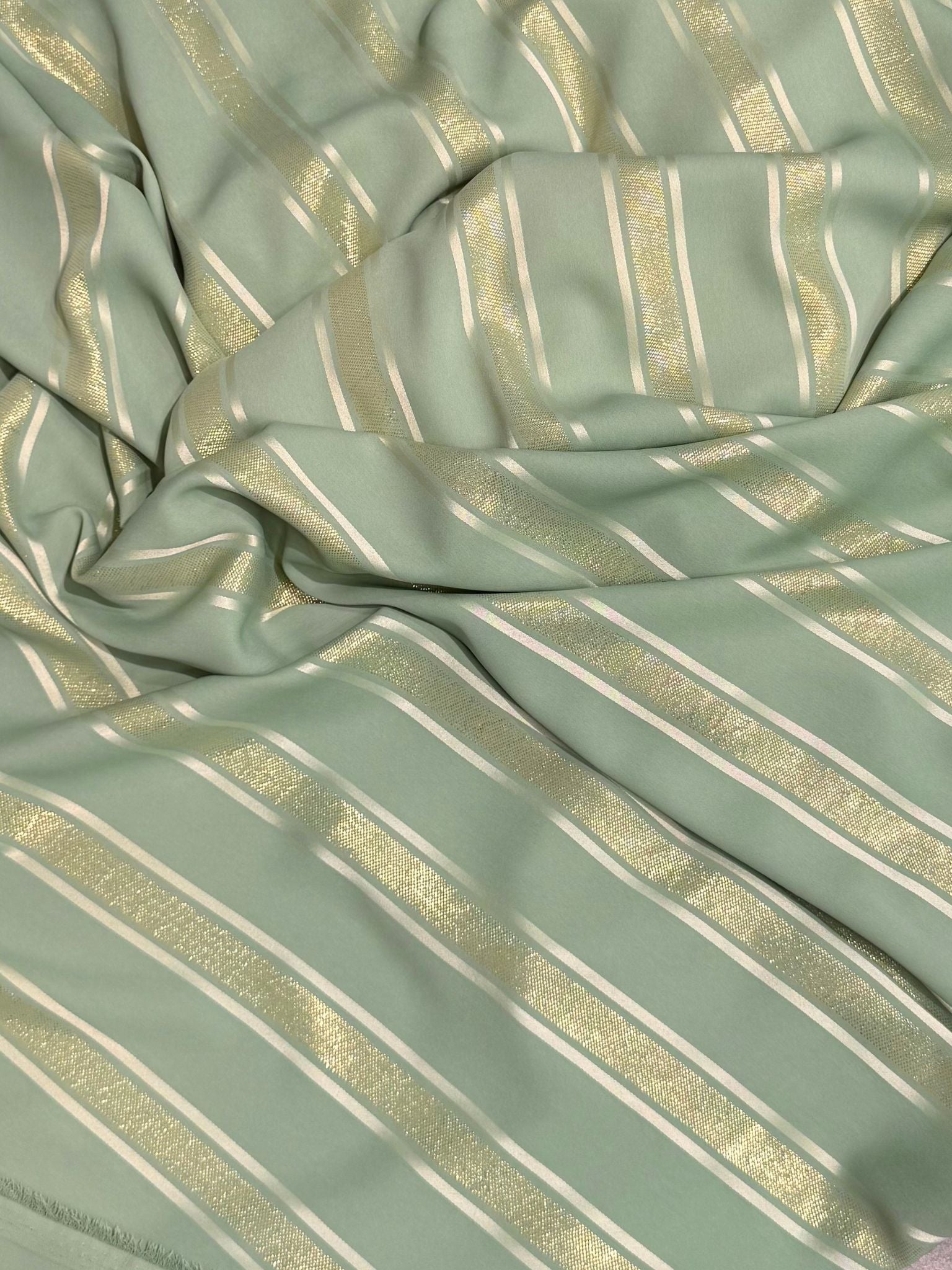 Tissu crepe jellaba métallisé