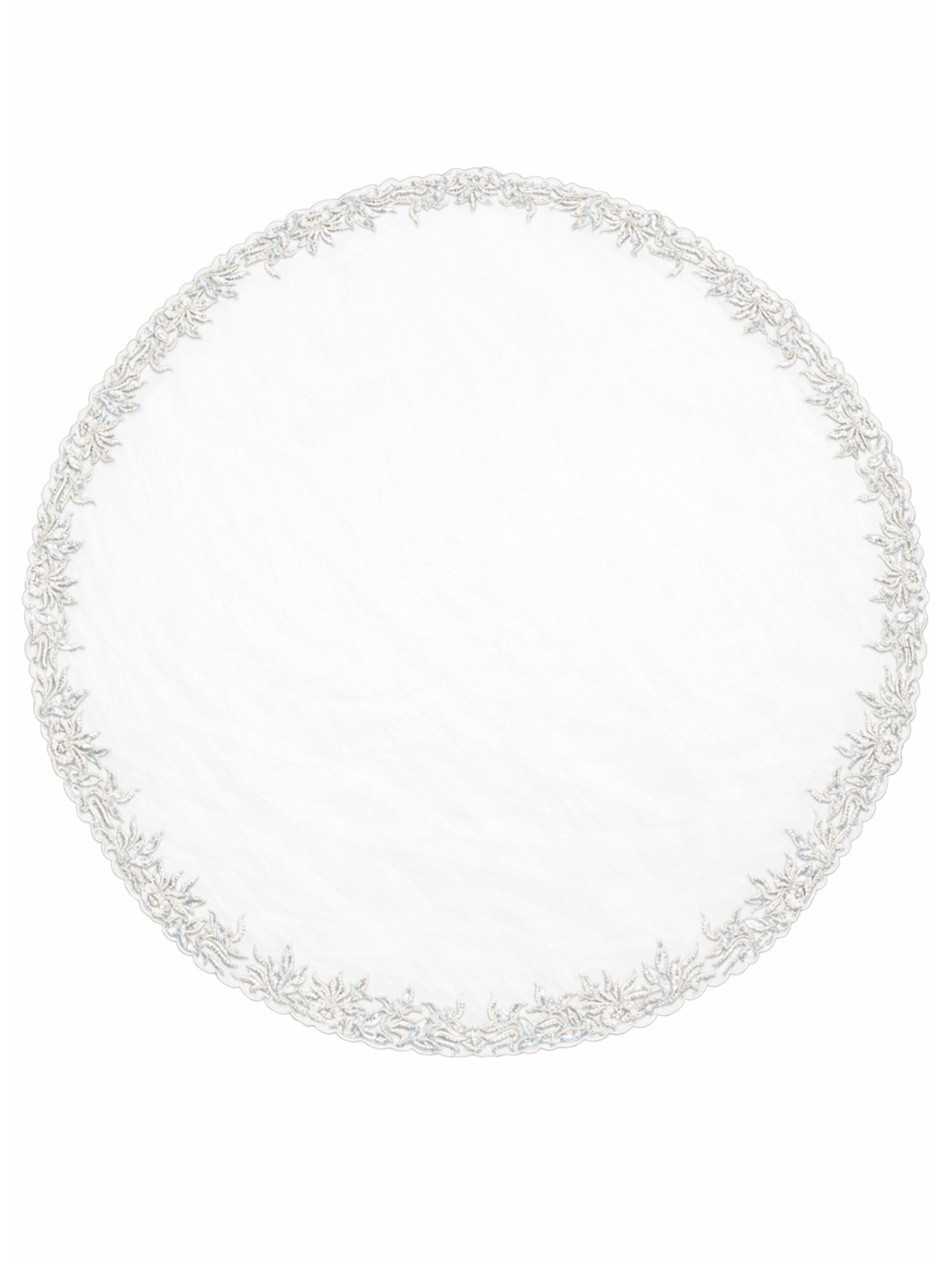 Bridal veil white with silver