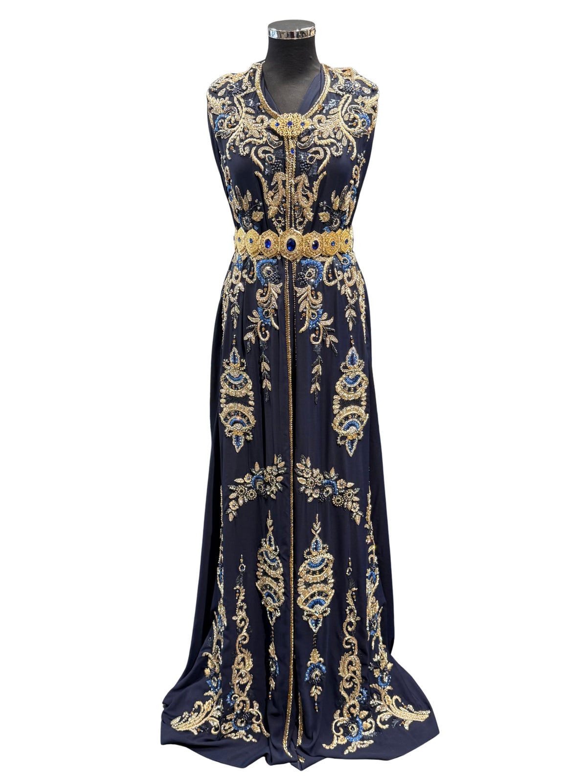 Caftan stof donkerblauw