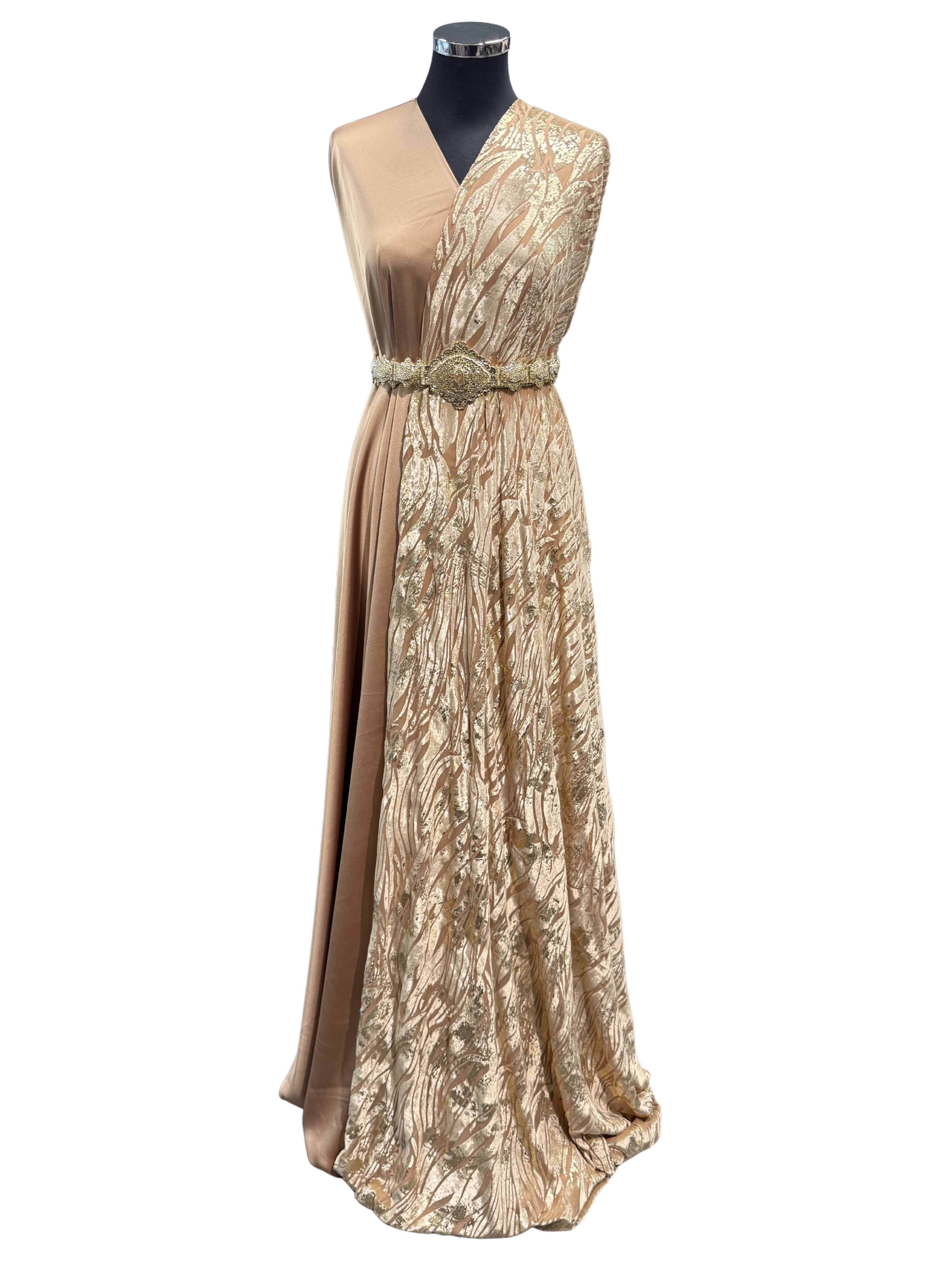 Velvet Tlija Fabric Warm Caramel