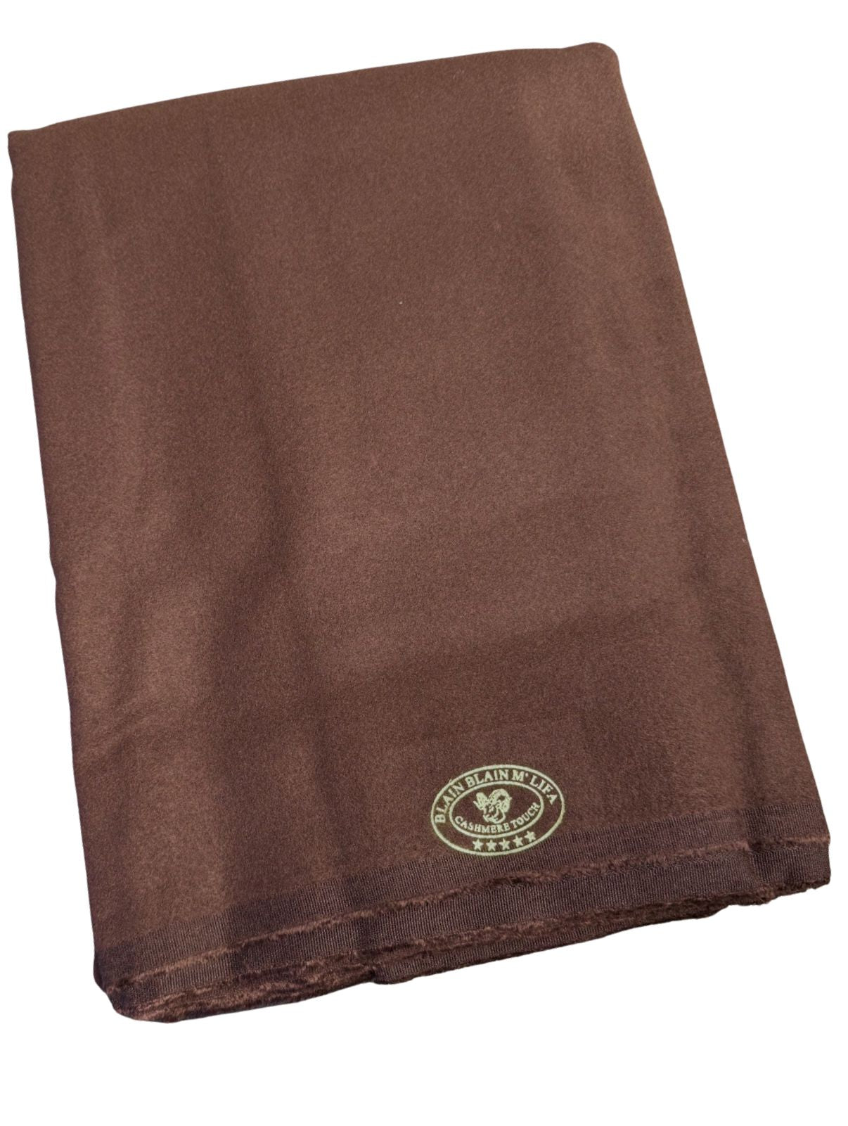 Donkerbruine mlifa blain blain stof geschikt voor Marokkaanse djellaba’s en traditionele kleding.